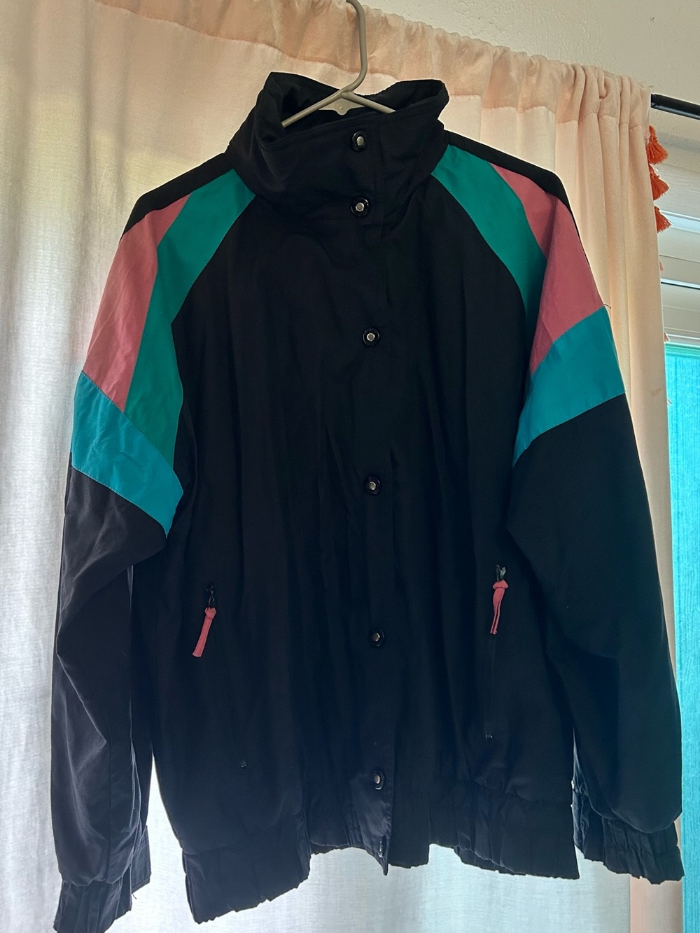 Vintage Otello Pelle color block windbreaker